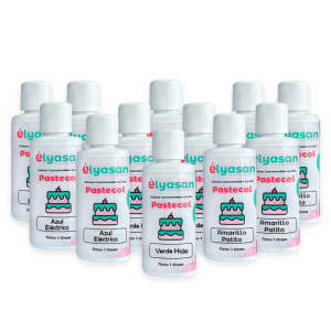 Colorante en Gel Colores Varios #2 Pastecol Elyasan 30ml Pack 12und