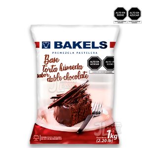 Premezcla Base Torta Húmeda Doble Chocolate Bakels 1kg